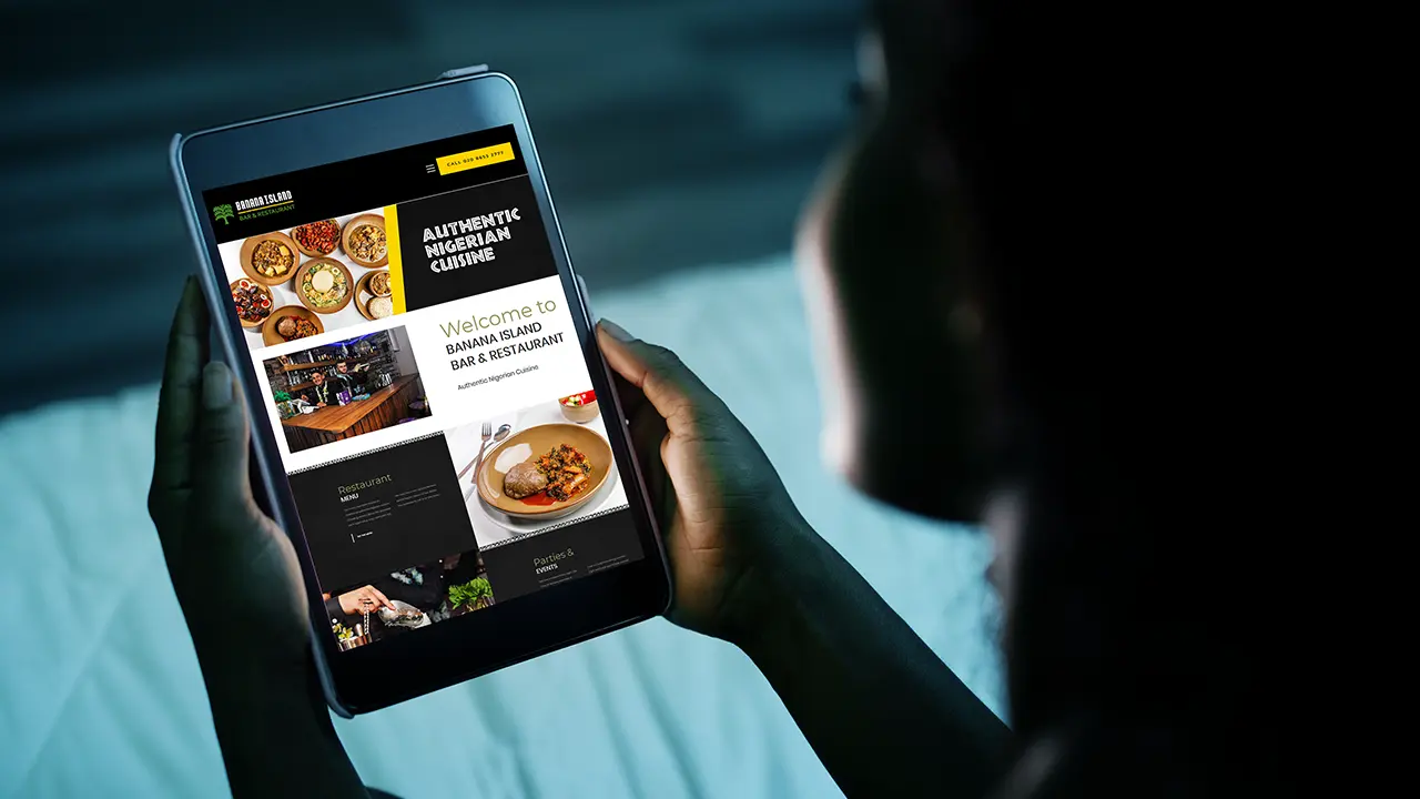 Banana Island Restaurant London Web Design