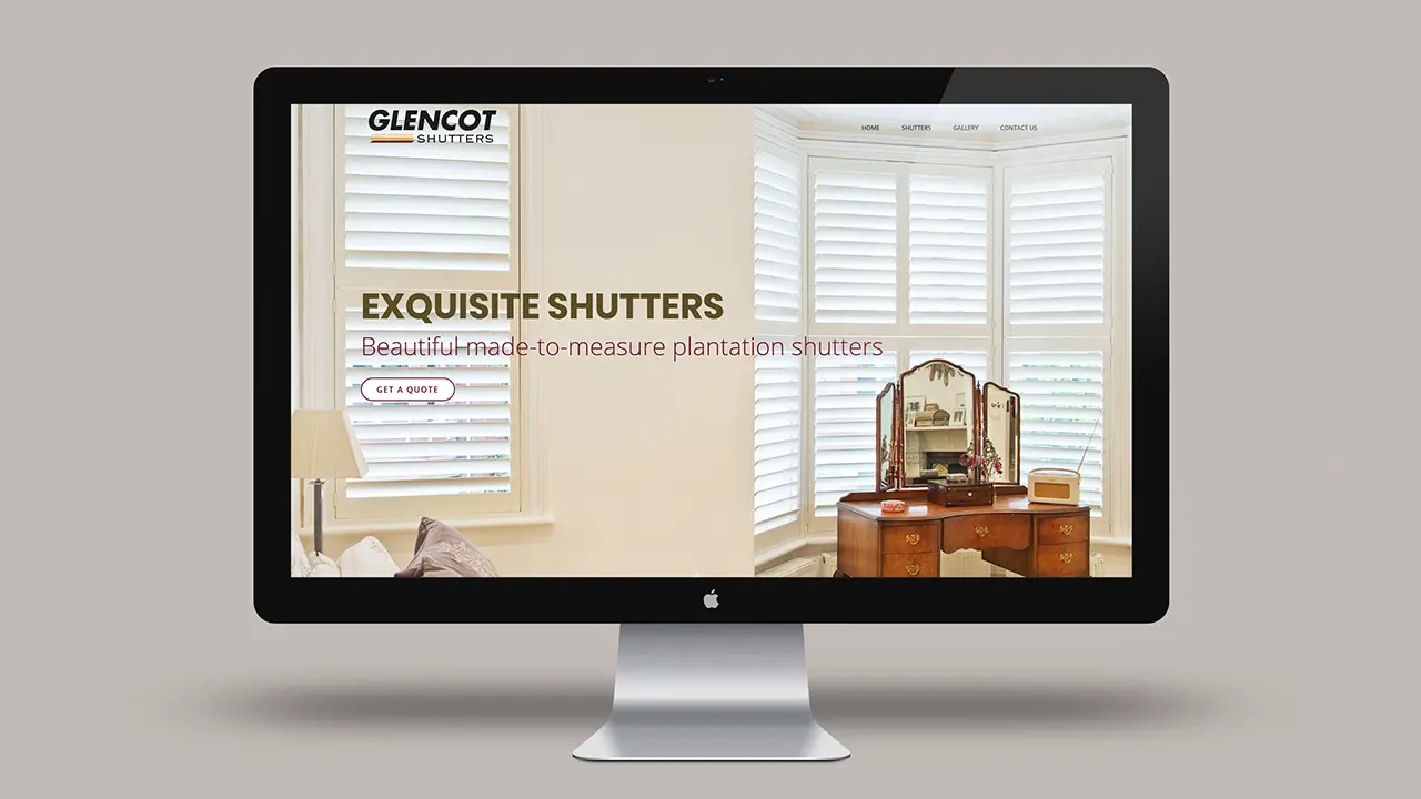 Glencot Shutters Website Design